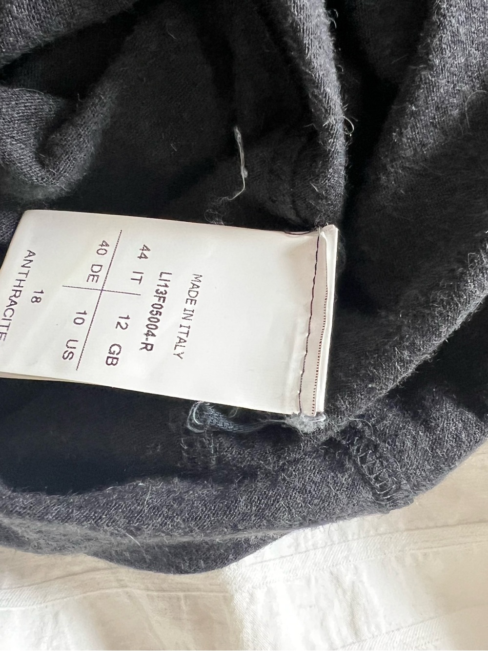 Rick Owens Lilies dark gray knit midi dress long sleeve fold collar cowl neck 10 - Picture 14 of 16